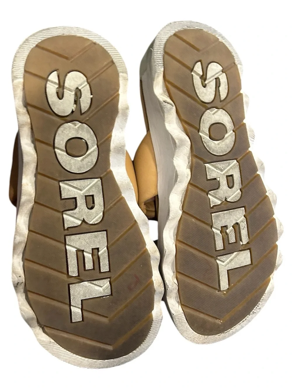 Sorel Vibe Twist Slide Sandals with White Sole